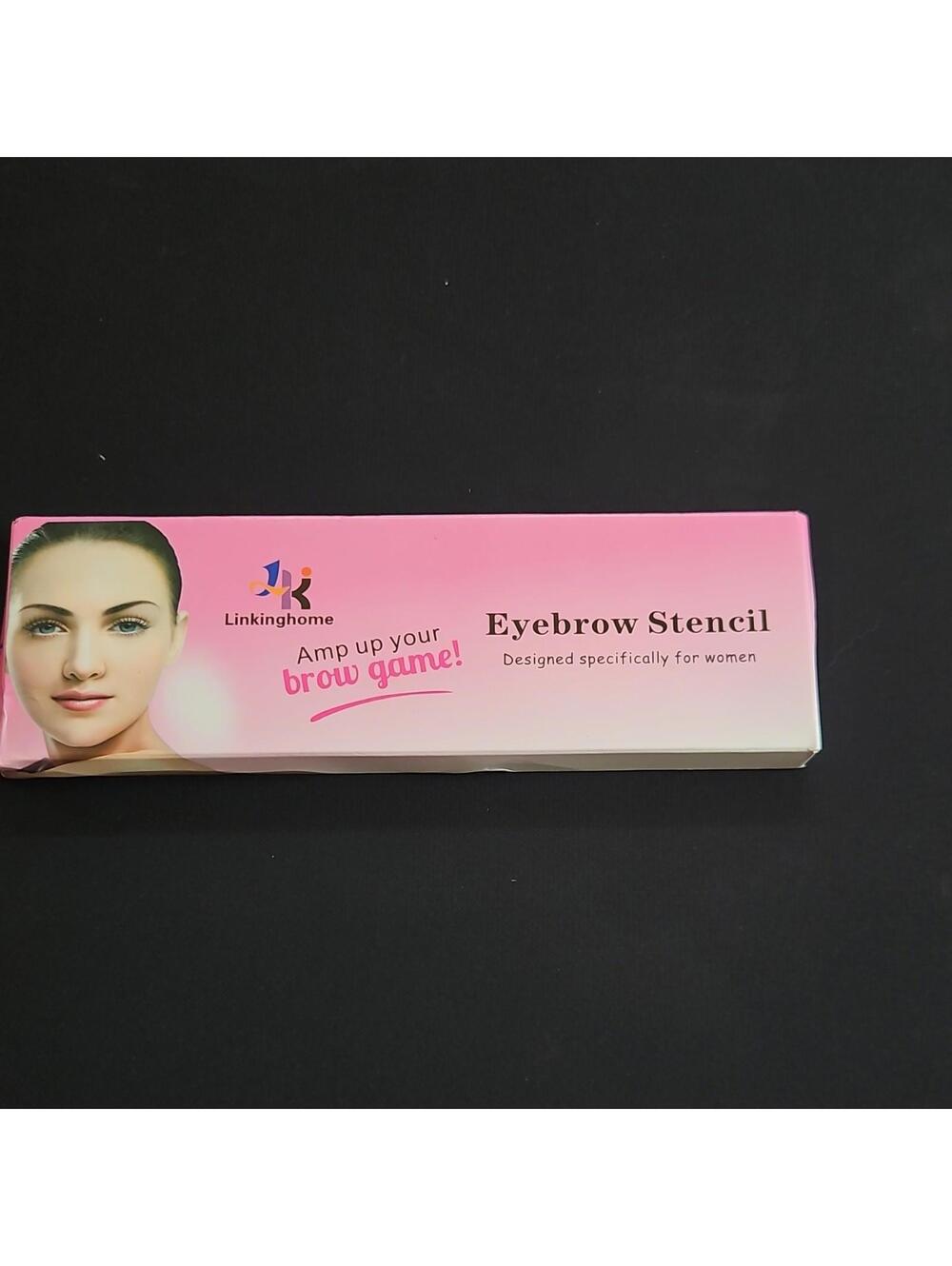 Linkinghome Reusable Eyebrow Stencil for Women Pink White Makeup Shaping Tool